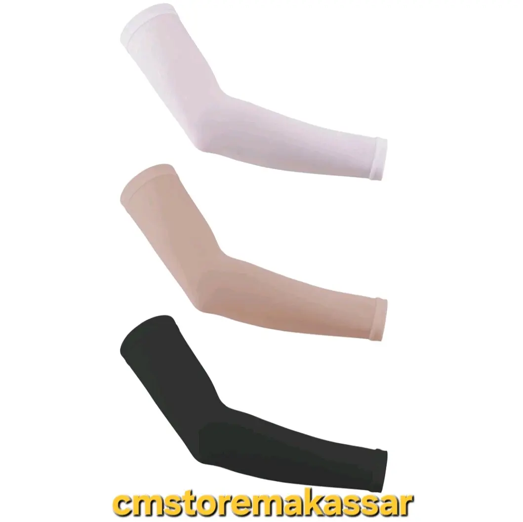 Manset Lengan Tangan Panjang Unisex Manset Tangan Kaos Muslim Warna Kulit Hitam Putih