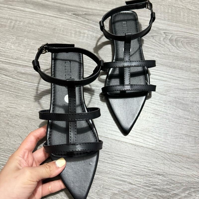 Dép bệt mũi nhọn hai dây mảnh TTHSHOES size lớn 35-45 cho nữ - DéP 2