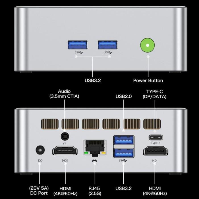Mini PC Intel Core i5 12450H GMKTEC M3 16GB RAM DDR5 512GB SSD NVME Windows 11 pro 4K Upgradeable PC Mini - RAM 16GB / 512SSD