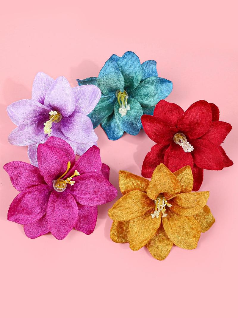 Product Introduction of Flower Design Hair Clip, Colorful Hair Accessories for Women & Girls, Minimalist Headwear Suitable for Thick Hair, Fashion Hair Accessories for Party, Daily Clothing Decor, Barrettes 4