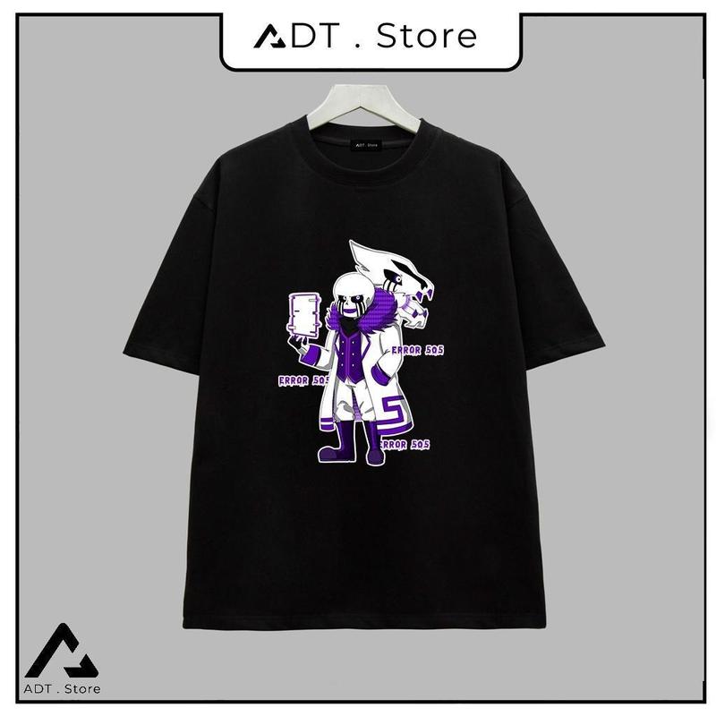 BST Áo thun Game Sans - Undertale Mới - Sans 404 - Sans 505 - Sans 606 áo thun đen in hình có size Trẻ em 5