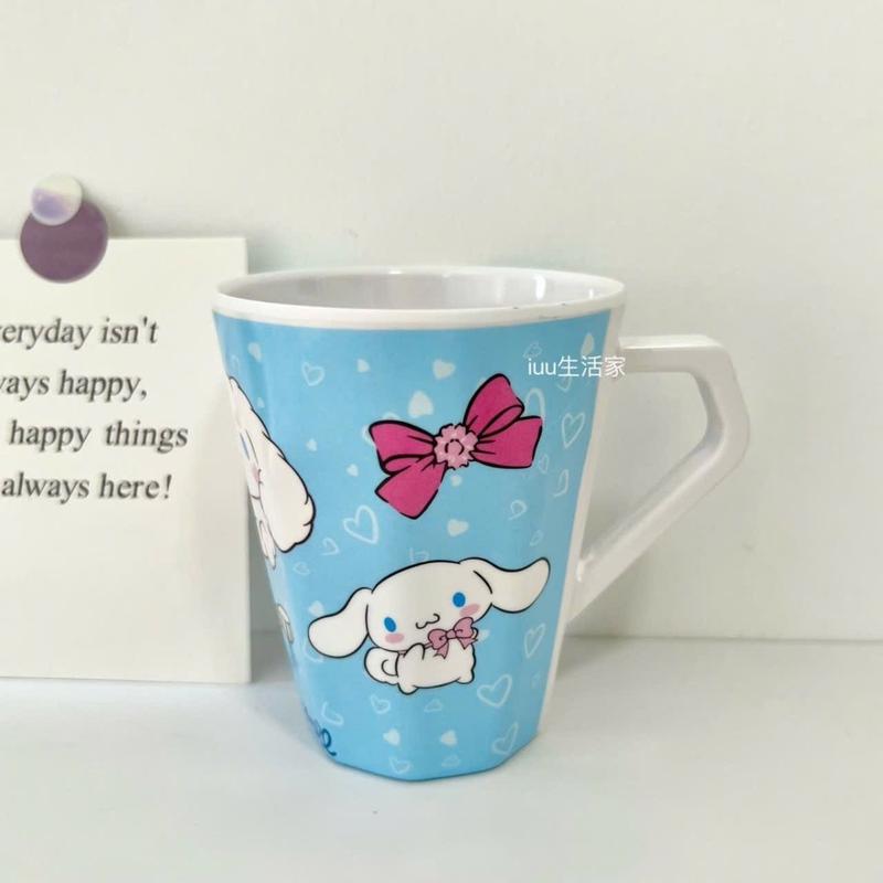 Bộ bát hoạt hình Cinnamoroll cho bé, 5 chi tiết: đĩa, bát, đũa, thìa, cốc - Chất liệu A5 Melamine - Kích thước bát 12,5x6,5cm Voi trộn thau gỗ tô  nhựa bộ  bát 7