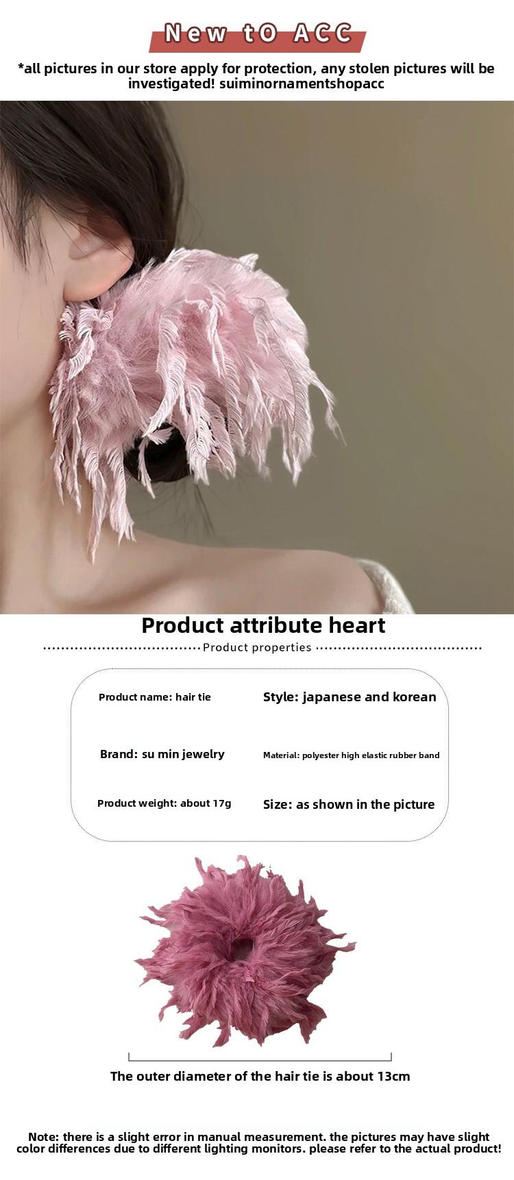 Product Introduction of Fluffy Hair headwear with no headband traces, elastic and durable headband, designed for girls' bun head ponytail, 0