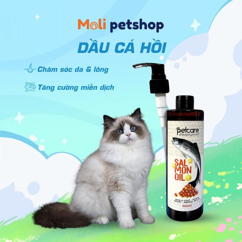 Dầu Cá Hồi Petcare Cho Chó Mèo - da khỏe mượt lông bổ sung Omega-3 