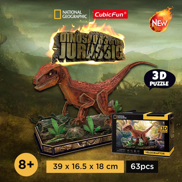 Promo CUBICFUN National Geographic Velociraptors - 3D Puzzle - Jakarta ...