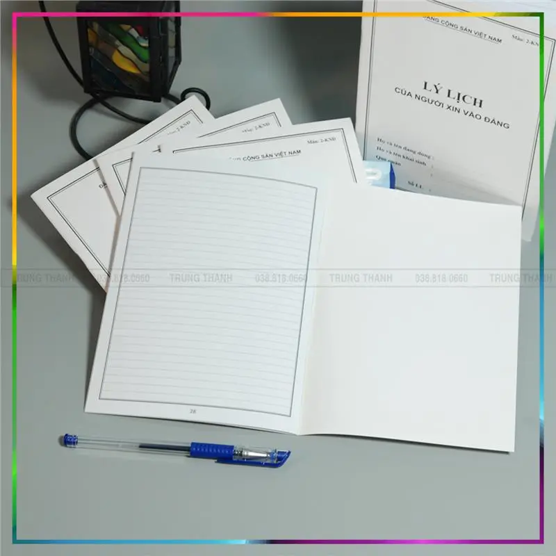 (DD-study)  LÝ LỊCH CỦA NGƯỜI XIN VÀO ĐẢNG mẫu 02-KNĐ ( Loại 28 trang, 32 trang và 40 trang ) - CHUẨN MẪU 8