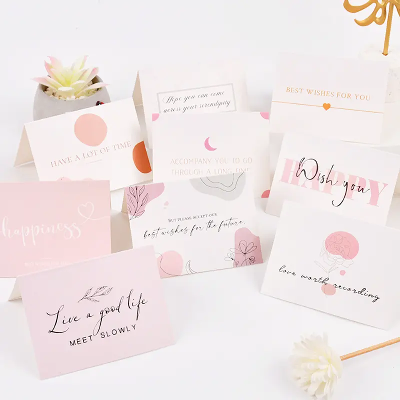 Valentine's Day Greeting Card, Baking Flower Shop Greeting Card, Birthday Thank You Card Blessing Card, Simple Greeting Card