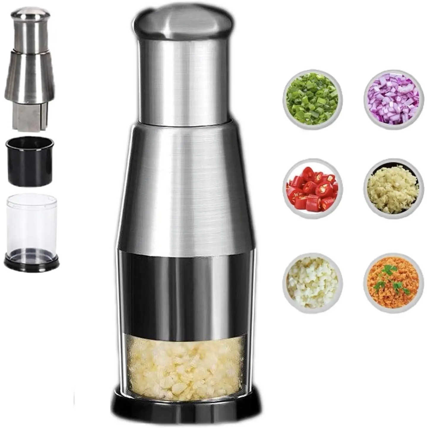 Gourmet Slice Deluxe Cutter,2024 New Gourmetslice Deluxe Cutter,Mini Multi-Functional Stainless Steel Gourmet Slice Deluxe Cutter Garlic,for Mincing Garlic Onion Potato Peppers (1)