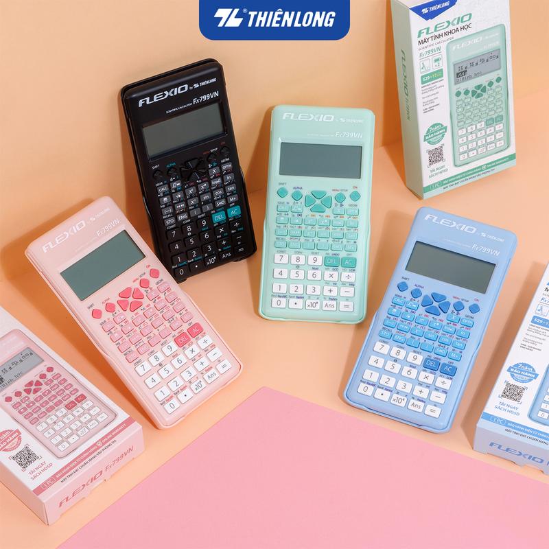 Máy tính Flexio Thiên Long Fx680VN Plus và Fx799VN - Máy tính cầm tay học sinh 524 tính năng đạt chuẩn mang vào phòng thi