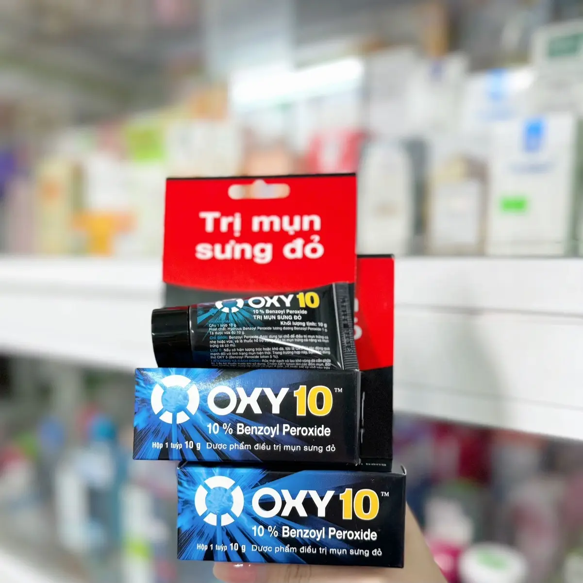 [Date 2026] Kem Chấm Mụn Oxy 10 Giảm Mụn Bọc Viem Sưng Mủ Đỏ Gom Cồi Mụn Chứa Benzoyl Peroxide 10G