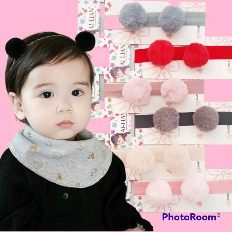 Bandana bayi Pom-Pom,Bandana anak 0-2th 0