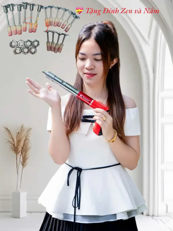 TẶNG 20 đinh Zen +50 đinh Nấm+Máy ghim Đinh đỏ xịn S4 +FULL hộp kèm đủ phụ kiện may bandinhhatno may  bandinhbetong 0