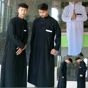 JUBAH LAKI LAKI / GAMIS LAKI LAKI BAHAN BESTWAY ANTI KUSUT WARNA HITAM, PUTIH,ABU,BIRU TUA, MOCA, Dewasa Muslim Pria Panjang