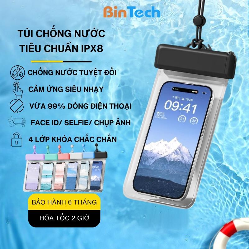 Túi đựng điện thoại chống nước BINTECH, túi chống nước, túi du lịch, mang đi biển đi bơi tiêu chuẩn IPX8 0