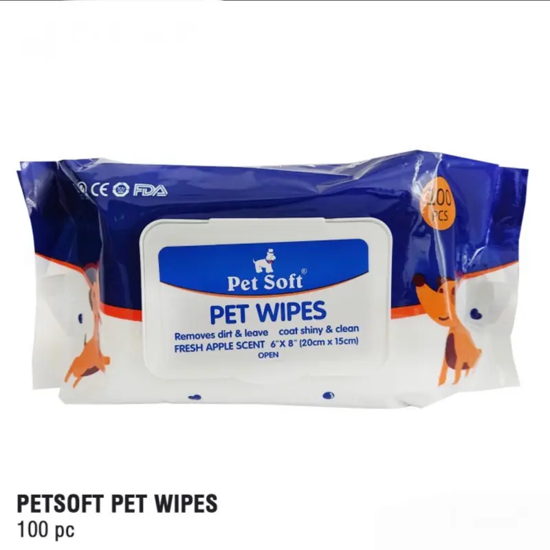 Pet Wipes 100lembar / Tissue Basah Hewan dengan Harum Green Apple 0