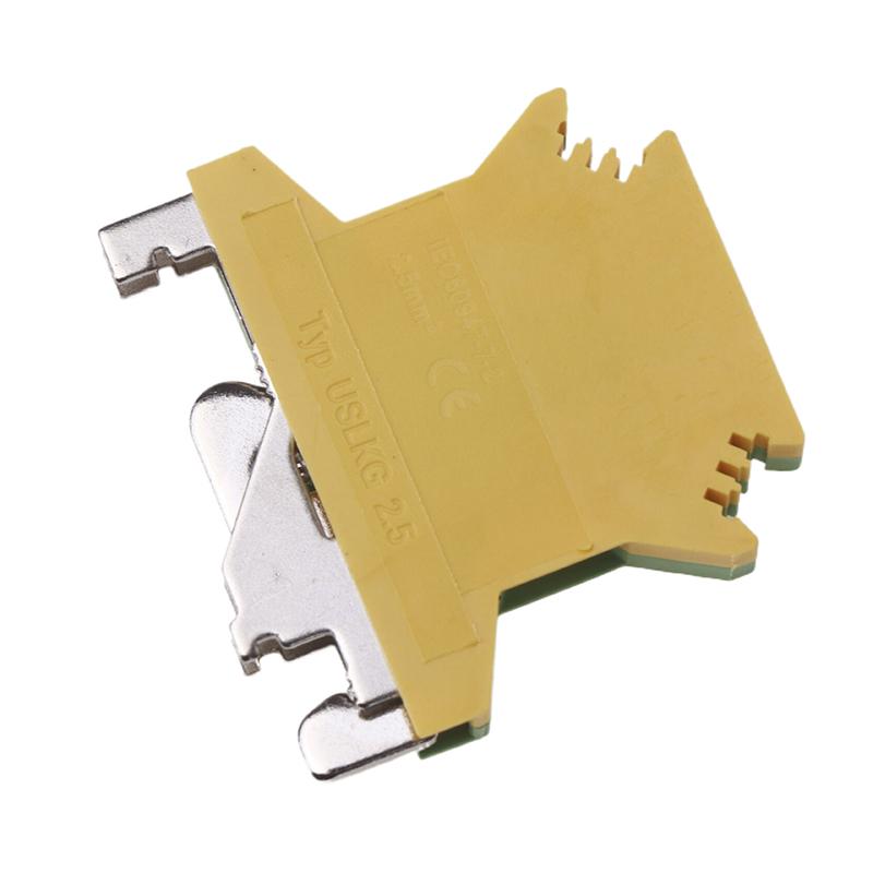 Product Introduction of USLKG2.5 Screw Ground DIN Rail Terminal Block Earth Connector Protective Modular UK 2.5mm Wire Electrical Connector USLKG-2.5N 35
