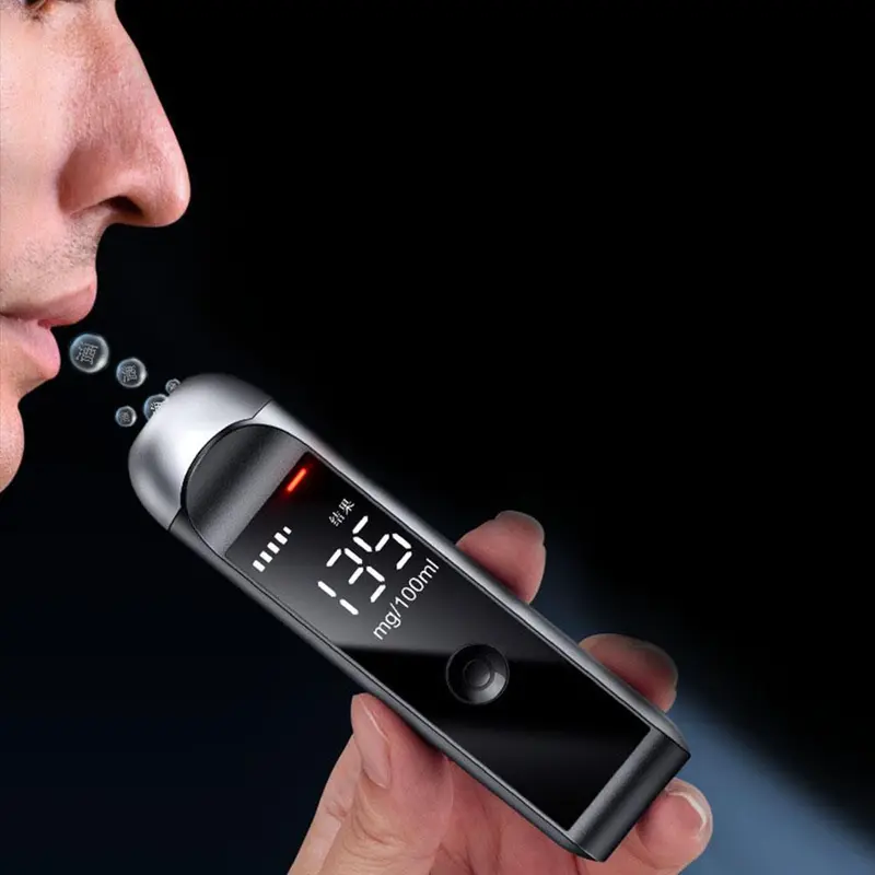 Portable Alcohol Detector, Breathalyzer with Digital LCD Display, Police Alcotester, Professional Alcohol Tester, Breathalyzer for Police, Home, Office 8