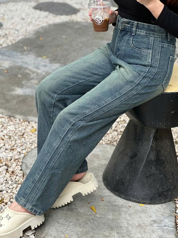 [MỚI] SUÔNG CHẮP THÂN THANH LỊCH SIÊU TÔN DÁNG CHO CÁC NÀNG [MỘNG DIỄM SHOP] quần  jean bò Nữ Women 1
