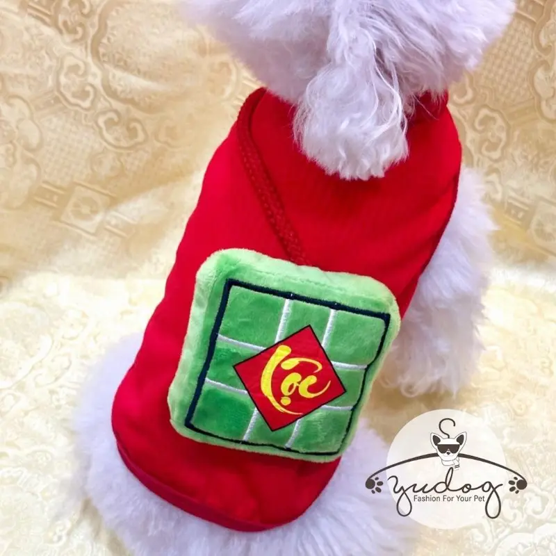 Áo bánh chưng tết cho chó mèo yudog 3