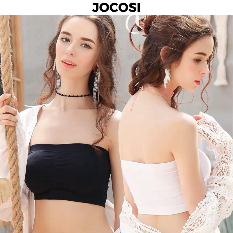Áo bra nữ không dây mặc cúp ngực chống tuột đệm mút mỏng ôm ngực áo ống cúp ngực không gọng JOCOSI B7735 Women Cotton Top Voi Ong Cup nội y nữ