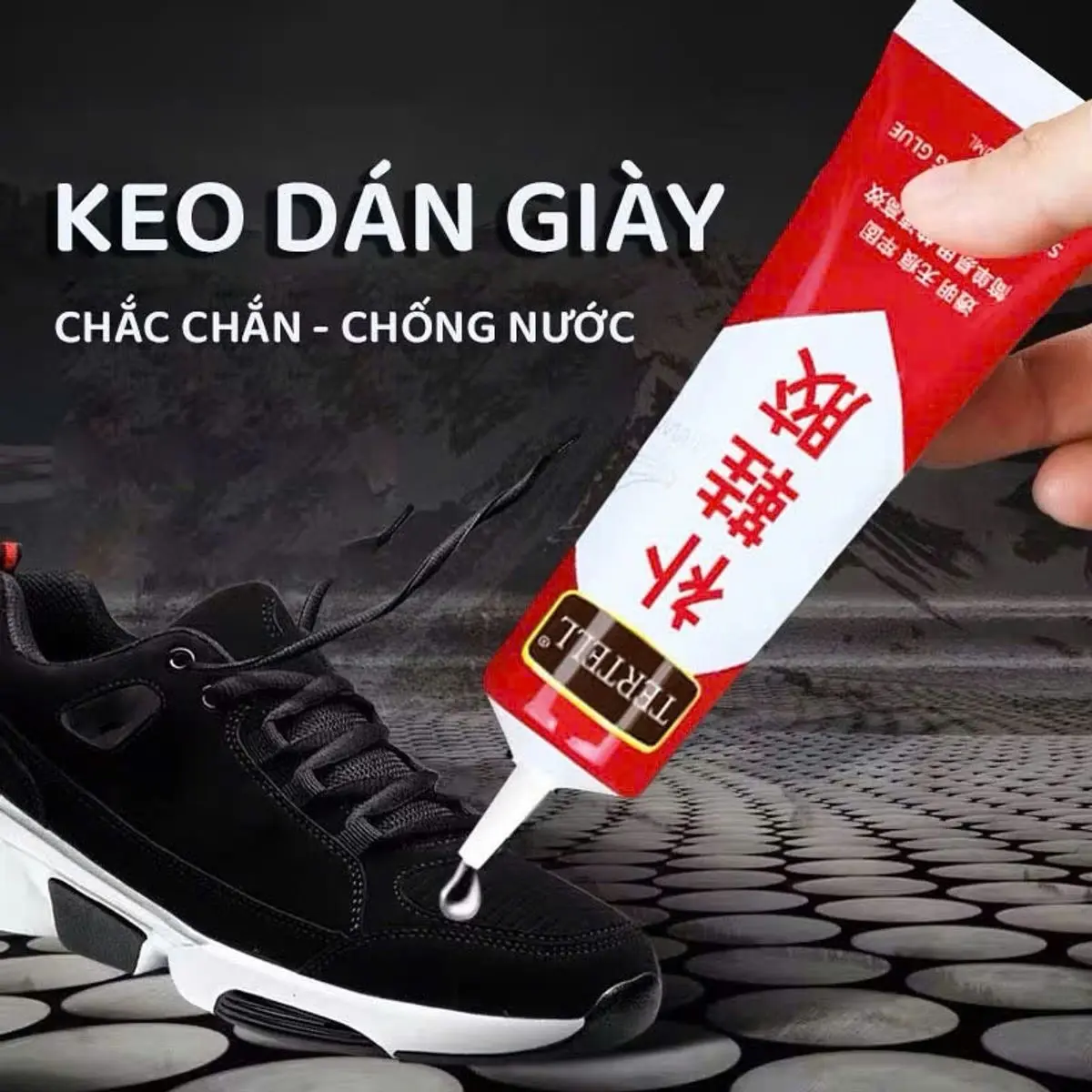 Keo dán giày, keo dán dép, keo dán siêu dính đa năng không giòn an toàn da tay 60ml - LT Grocery