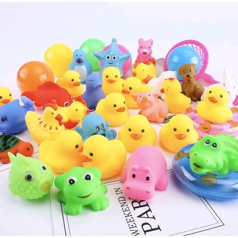 Sét 12 con thú đồ chơi  thả bồn tắm, kêu chip chip cho bé 1