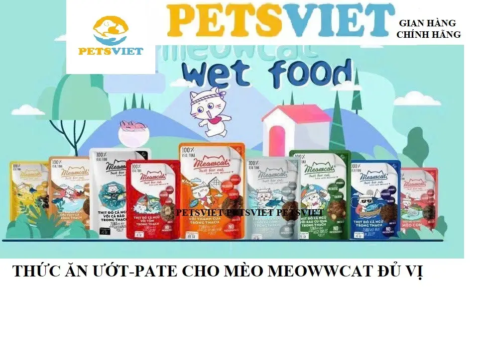 Pate mèo-Pate MEOWCAT cho Mèo Đủ Vị Gói 70Gr-thức ăn ướt cho mèo-<petsviet>