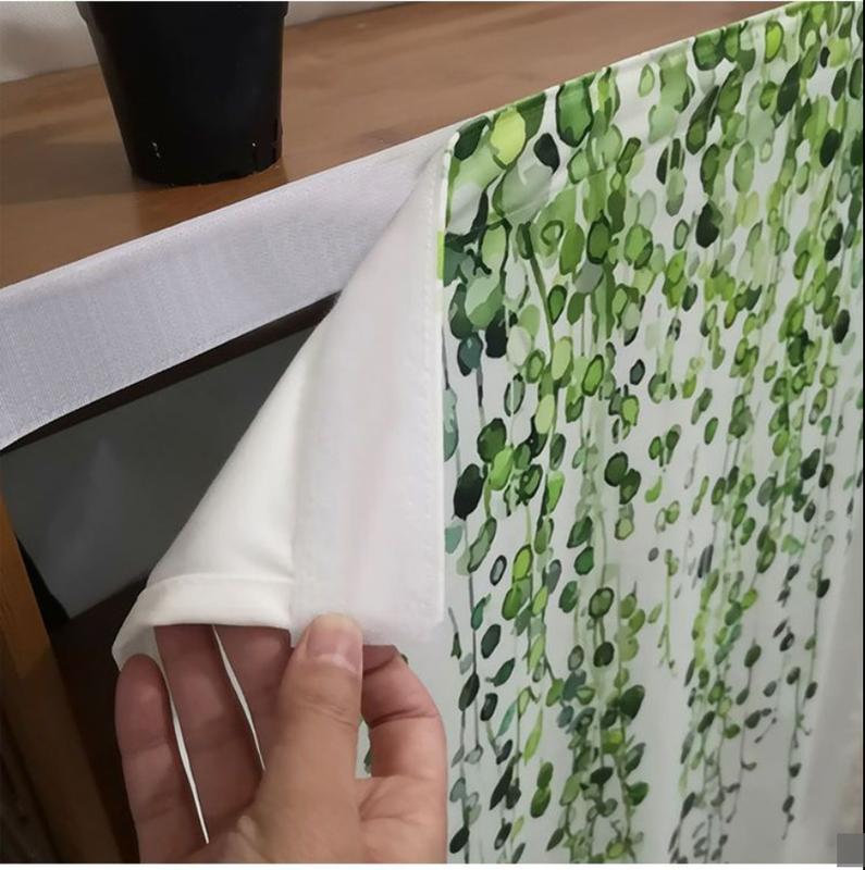 Product Introduction of Dark Apollo Style Punch-Free Velcro Curtain Kitchen Partition Curtain Bedroom Living Room Simple Paste Door Curtain Bedside Shade Curtain 1