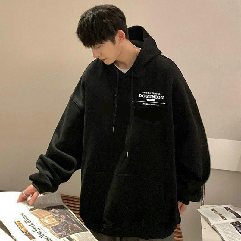  Áo hoodie nam nữ unisex form rộng cặp đôi nỉ bông len dày dặn BẾN THÀNH sweater khoác choàng zip chống nắng cardᶖgan có mũ Hàn Quốc đen trắng xám Dominion 