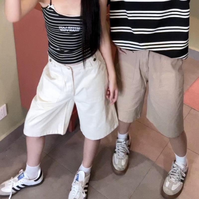 [ Võ Hà Linh x Calem.Club ] COMBO 02 Quần Short kaki lửng WIDE- LED Short quần đùi form unisex nam nữ