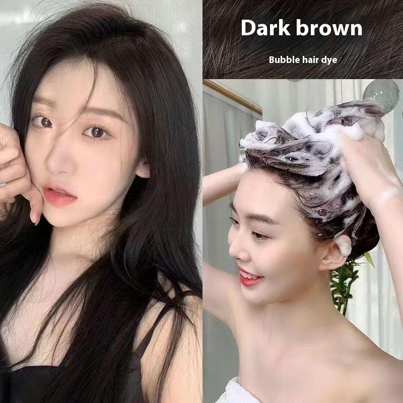 Free Bleach Bubble Blackcurrant Purple Female Hair Dyeing Cream 2025 Dye Your Own Popular Colour Pure Plant New Student Dyeing At Home 7