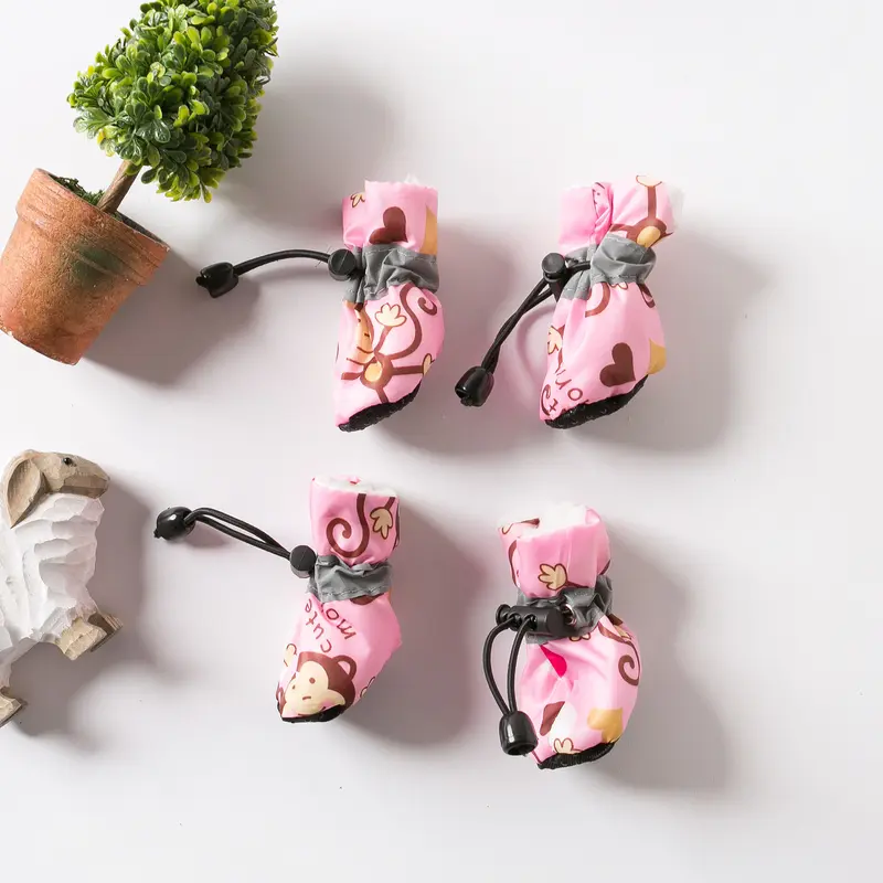 Giày cho chó, đế mềm, dành cho chó Con và trẻ mới biết đi, không trơn trượt, có lớp phủ giày cho thú cưng, ủng đi mưa, thích hợp cho Poodle Booties, giày cho thú cưng dép  cho áo  chó cầm dao 2