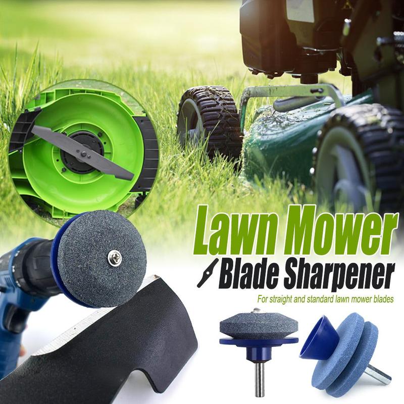 Lawn Mower Blade Sharpener, Grindstone for Any Power/Hand Drill, Universal Wear Resistant Lawn Mower Blade Sharpener, Garden Tool Accessories for Lawn Mower 5