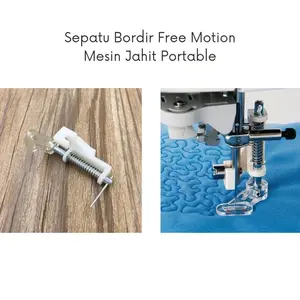 Sepatu bordir darning quilting free motion mesin jahit portable/janome/singer/brother