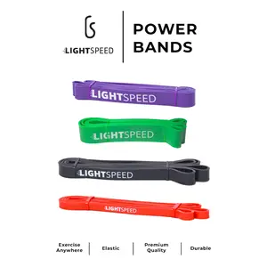 LIGHTSPEED Resistance Band Panjang / Resistance Power Band Olahraga Otot Outdoor