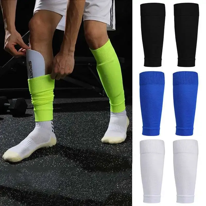Đệm đầu gối tập luyện, dành cho nam và nữ, tất bóng đá, đệm Shin, bao gồm bao chân, thích hợp cho trẻ em và người lớn, tất bóng đá, tất cắt cầm nắm, tất áp lực Sport