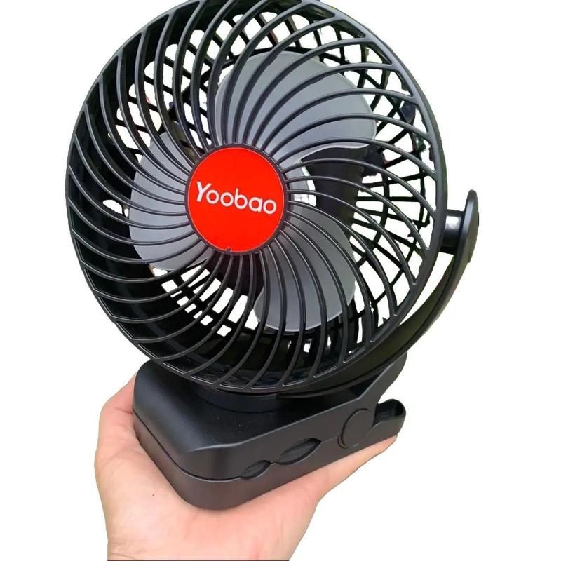 Quạt kẹp mini tích điện Yoobao 8000mAh 3 tốc độ gió 3 chế độ đèn siêu sáng sạc điện thoại ipad bảo hành 1 năm Usb