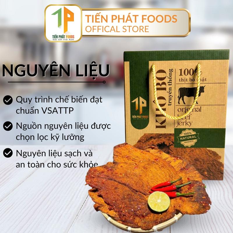 Khô Bò Miếng Tảng Đặc Sản Củ Chi Mềm Ngon Đậm Đà- Tiến Phát Foods-Loại Đặc Biệt 500 gr-250 gr 2