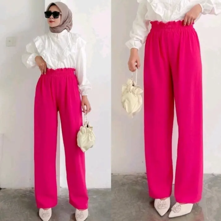 celana kulot crinkle kringkel premium 70rb dapat 3 pcs Santai Airflow 4