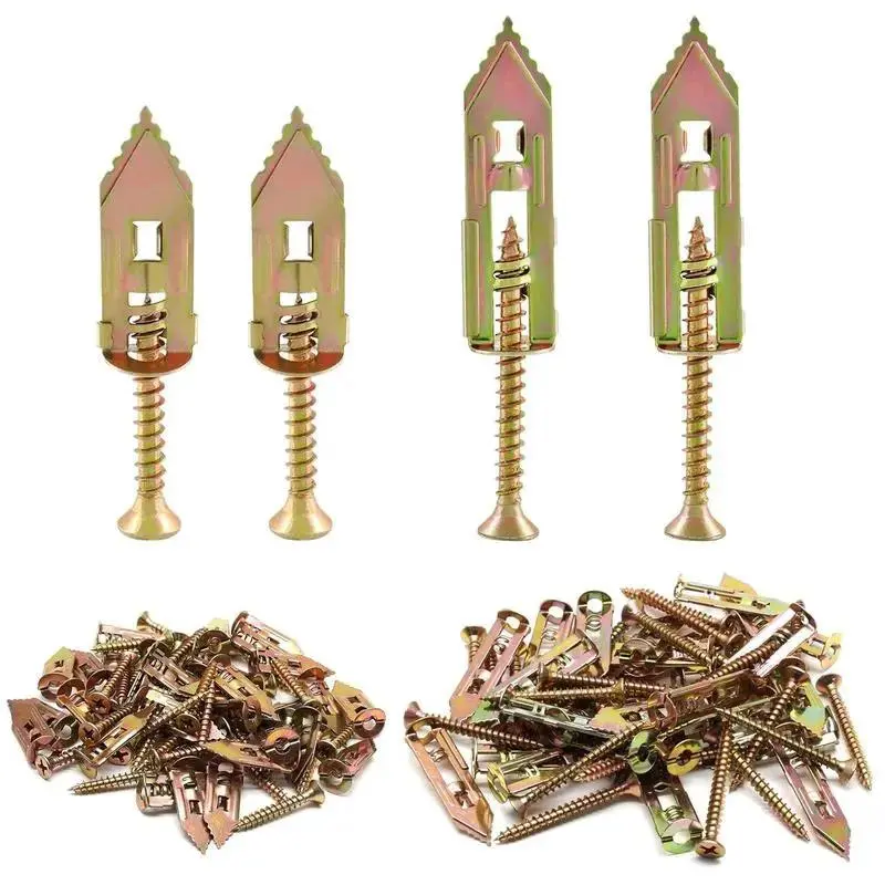 Wall Anchor with Screw Kit, Self-drilling Anchor Kit, Drywall Anchor Kit, Screw & Anchor Set, Fastener & Hooks for Home & Office