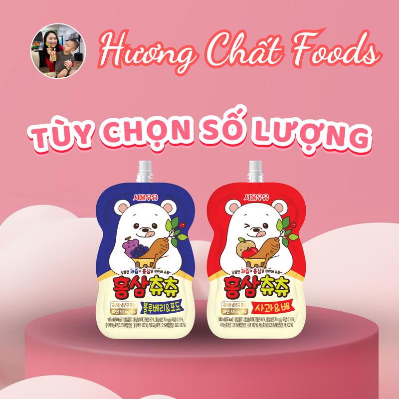 Nước Hồng Sâm Chuchu (Chu Chu) Cho Bé giúp bé ăn ngon ngủ ngon, tăng đề kháng cho bé