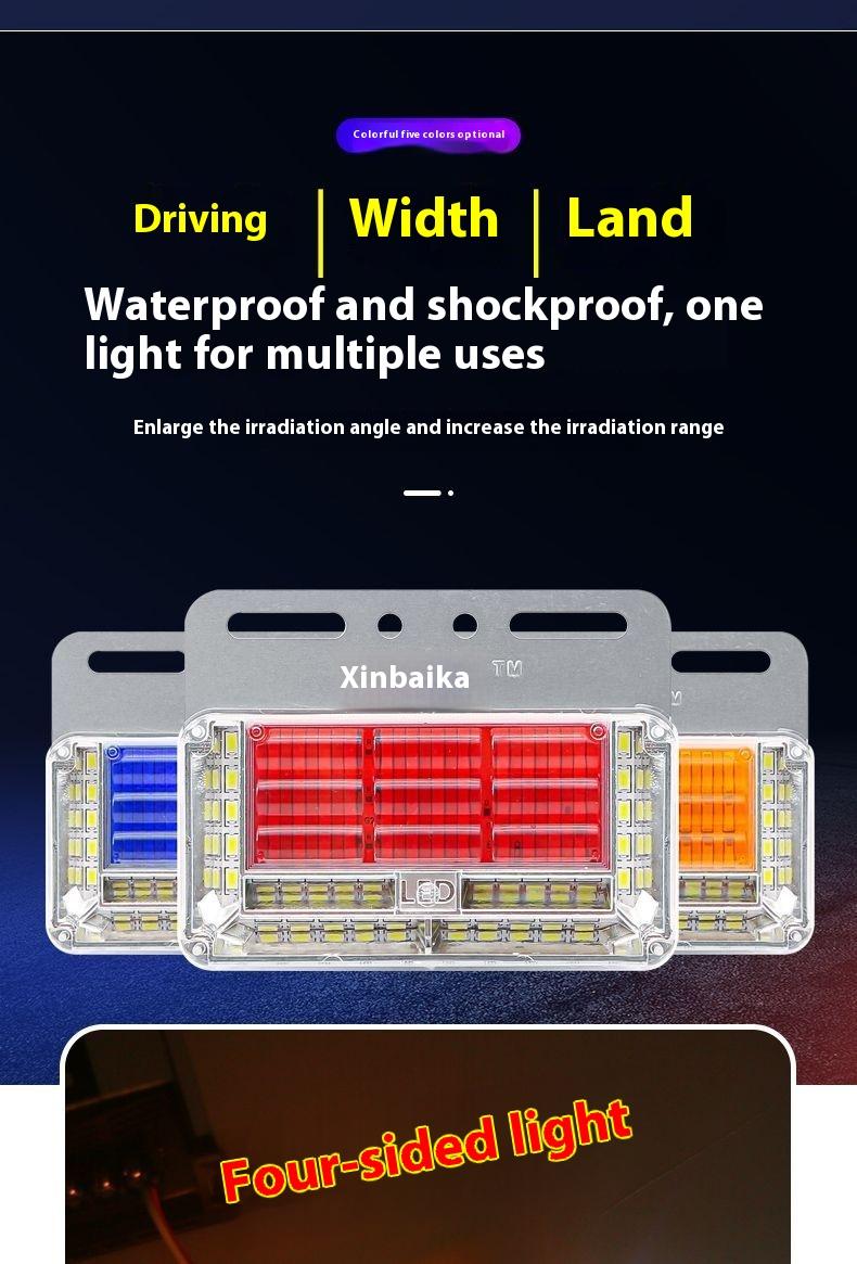 Product Introduction of New super bright 24v truck side light waterproof led trailer strong ground light multi-functional width lamp turn light 5