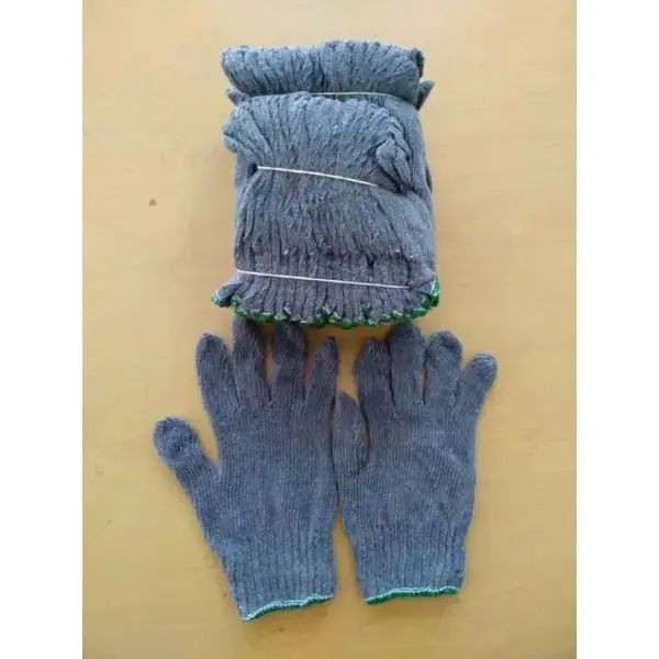 Sarung tangan kain lusinan atau satu pasang/sarung tangan rajut murah putih dan abu abu/sarung tangan kerja 5
