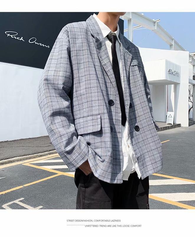 Áo Blazer nam nữ, áo Vest, kẻ caro phong cách Hàn Quốc Menswear Jacket