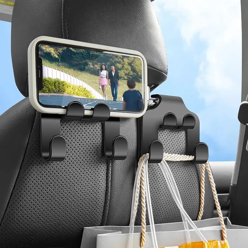 Hanger Kursi Mobil Gantungan Barang 2 Sisi / Car Hook Hanger Mobil Karakter Lucu 4 Kait / Holder Headrest Gantungan Kait Barang Mobil 2 sisi 0
