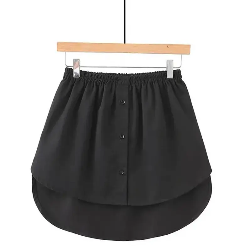Korean Style Inner Bandage Dress Fake Hem Skirt Fake Two-Piece White Edge Fake Shirt Twill Bottoming Skirt in Stock Wholesale