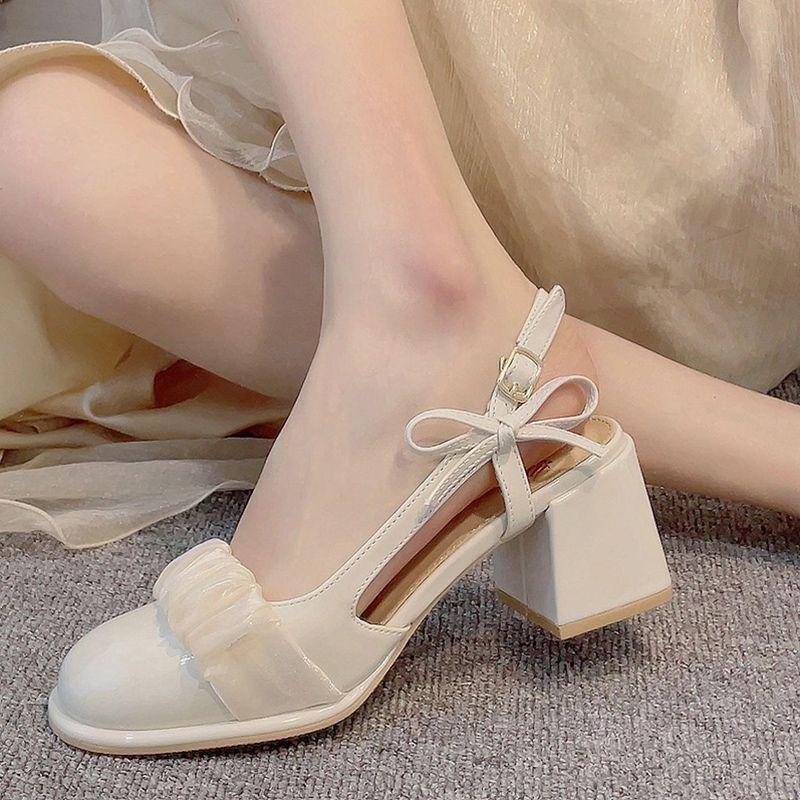 Product Introduction of Giày Nữ, Dép, Phong Cách Mary Jane, Dành Cho Bé Gái, Thích Hợp Cho Mùa Hè Và Mùa Thu, Lý Tưởng Cho Học Sinh, Phong Cách Lolita Và Cổ Tích Thanh Lịch, Joker Pháp, Gót Chunky, Kín Ngón Chân, Giày Cao gót, 2024 5