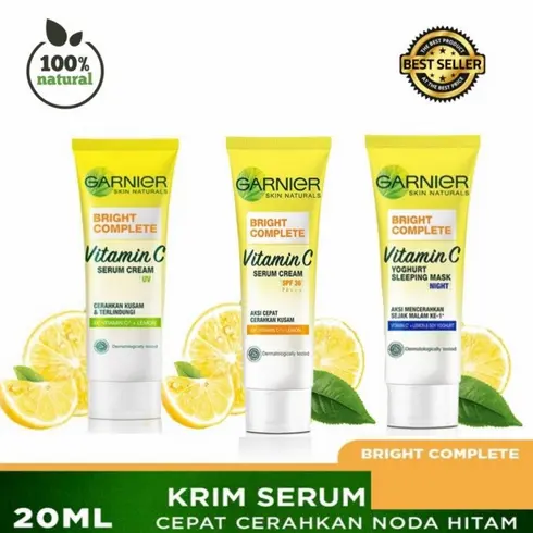 Garnier Bright Complete Vitamin C 20ml Night Cream Yogurt Sleeping Mask 20 ml Garnier Cream 20ML Garnier m