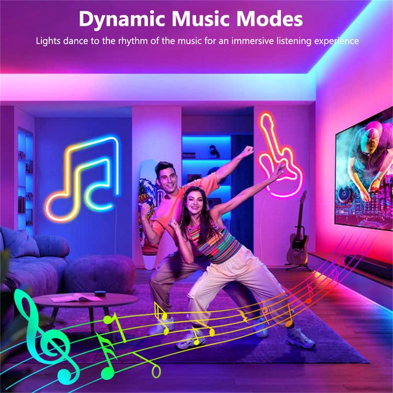Product Introduction of Lampu Neon Flex Running RGB 3 Meter Remote Led Strip Bluetooth USB Kamar Tidur Hias lampu  running aesthetic 37