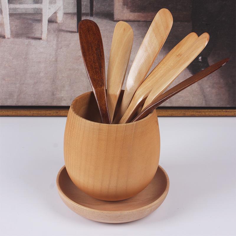 Product Introduction of Japanese-style Solid Wood Jam Knife Butter Knife Natural Bread Knife Cake Knife Smooth Wooden Tableware Kitchen Accessories 8